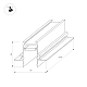 Встраиваемый магнитный шинопровод Arlight MAG-TRACK-2538-FDW-2000 (BK) 033460