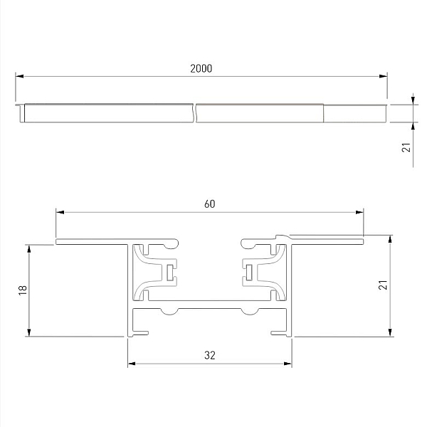 Шинопровод встраиваемый однофазный Elektrostandard Track Rail WH Recessed 4690389178535