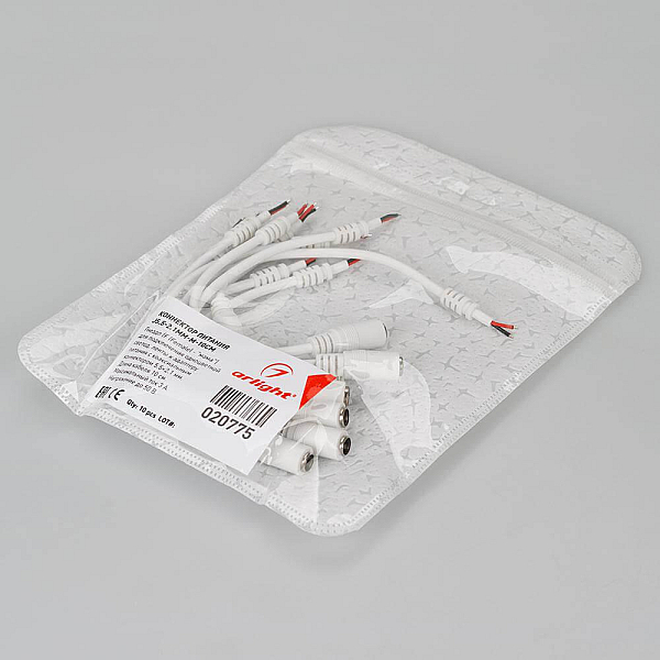 Коннектор питания Arlight J5.5-2.1mm-M-10cm 020775
