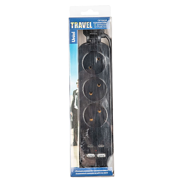 Удлинитель Uniel S-CT3-1,8UC BLACK UL-00011139