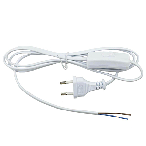 Шнур сетевой с вилкой и выключателем (UL-00004428) Uniel UCX-C10/02A-170 White