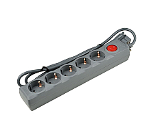 Cетевой фильтр (UL-00001743) Uniel 5гн х 1,5м с/з Universal S-GSU5-1,5 Grey
