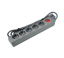 Cетевой фильтр (UL-00001749) Uniel 5гн х 5м с/з Universal S-GSU5-5 Grey