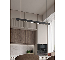 Трековая система со светильниками №8 трехфазная подвесная Eldeko (48В, форма - прямая, 1м, 3000K) черная Hesby Lighting HSBL_kompl_E008_PI1B3K