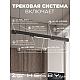 Трековая система со светильниками №8 трехфазная подвесная Eldeko (48В, форма - прямая, 1м, 3000K) черная Hesby Lighting HSBL_kompl_E008_PI1B3K