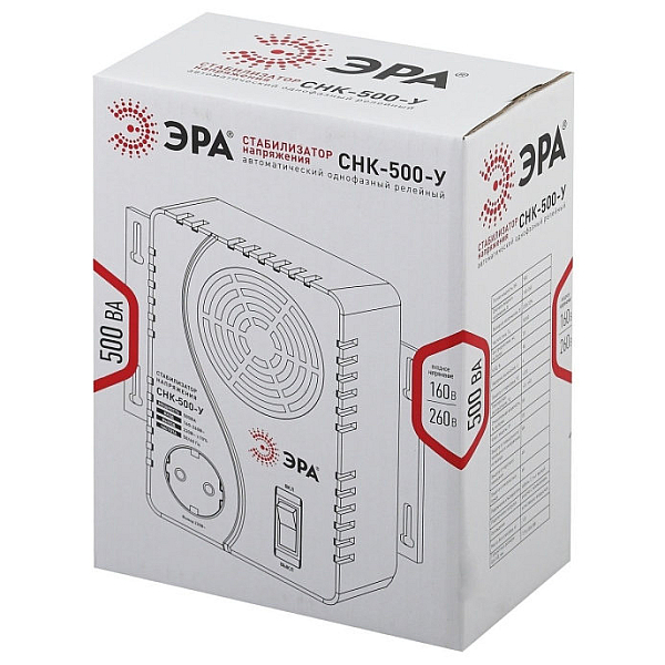 Стабилизатор напряжения ЭРА СНК-500-У Б0031063