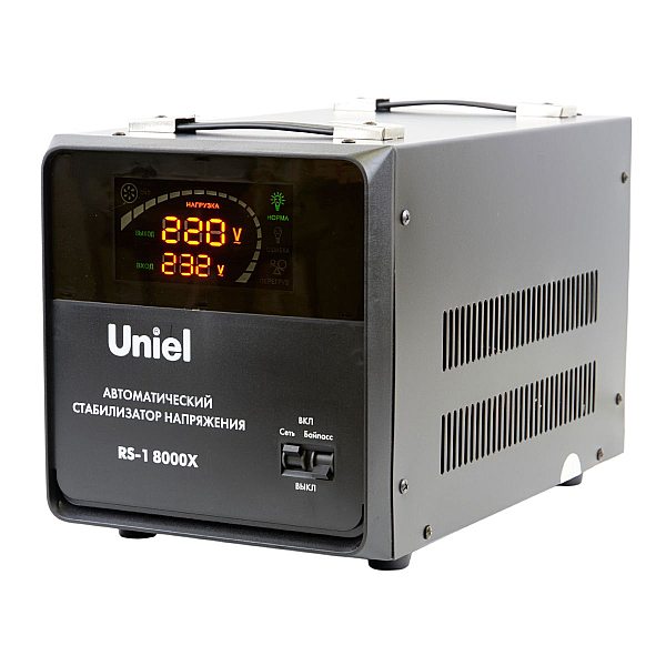 Стабилизатор напряжения серии Reliability 8000ВА Релейный однофазный Uniel RS-1 8000X