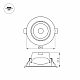 Встраиваемый светодиодный светильник Arlight LTD-Polar-Turn-R80-5W Warm3000 032857