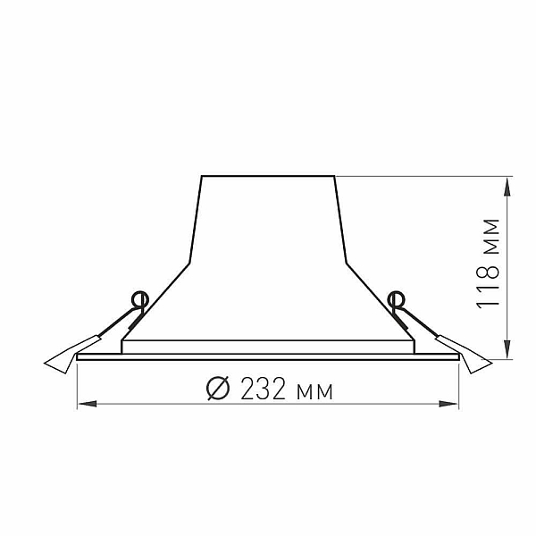 Встраиваемый светодиодный светильник Arlight LTD-Legend-R230-35W Warm3000 027320(1)