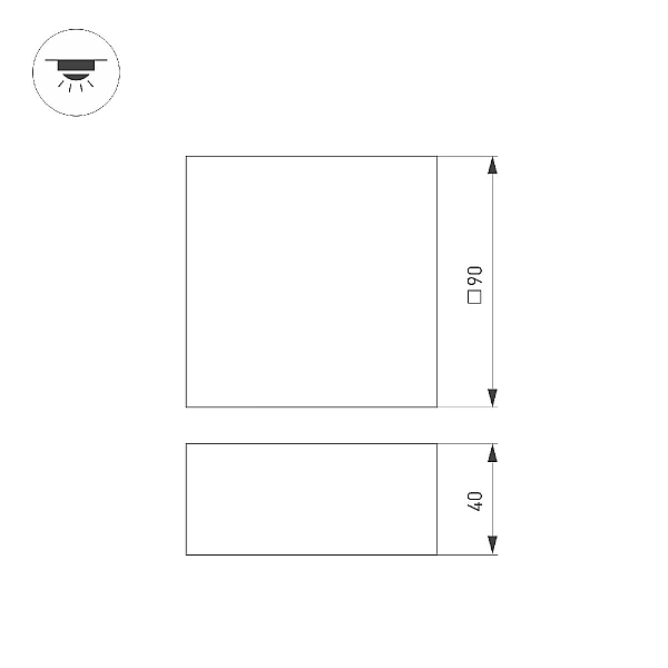 Встраиваемый светодиодный светильник Arlight DL-Grigliato-S90x90-12W Warm3000 038332(1)