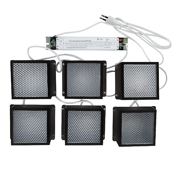 Встраиваемый светильник (комплект из 6 шт) Uniel ULP-1010 42W/4000К IP40 GRILYATO BLACK KIT06 UL-00008958