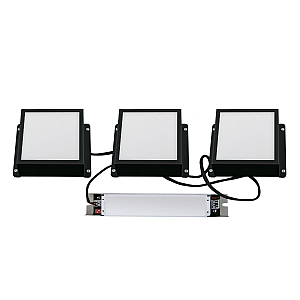 Встраиваемый светильник Uniel ULP-1010-20W/4000K IP54 GRILYATO OPAL BLACK KIT03 UL-00012836
