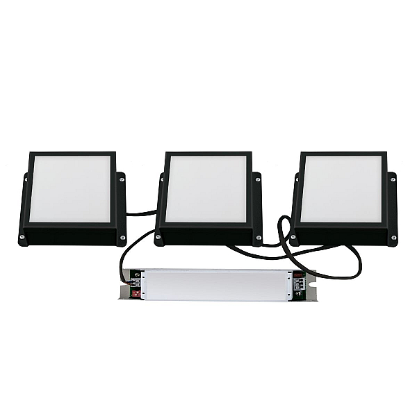 Встраиваемый светильник Uniel ULP-1010-20W/4000K IP54 GRILYATO OPAL BLACK KIT03 UL-00012836