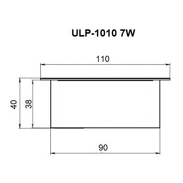 Встраиваемый светильник Uniel ULP-1010-20W/4000K IP54 GRILYATO OPAL BLACK KIT03 UL-00012836
