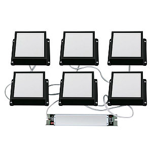 Встраиваемый светильник Uniel ULP-1010-42W/4000K IP54 GRILYATO OPAL BLACK KIT06 UL-00012834