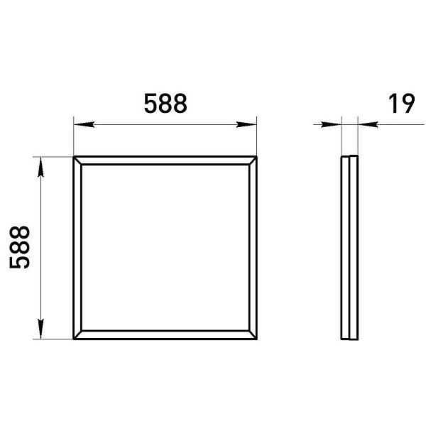 Светильник светодиодный ЭРА Грильято SPO-14-38-6K-BL 38Вт 6500K 588x588 матовый черный Б0063079
