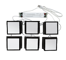 Встраиваемый светильник Uniel ULP-1010 42W/4000К IP40 GRILYATO OPAL BLACK KIT06 UL-00012447
