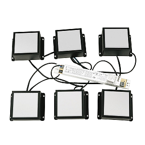 Встраиваемый светильник Uniel ULP-0808 42W/4000К IP40 GRILYATO BLACK KIT06 UL-00011061