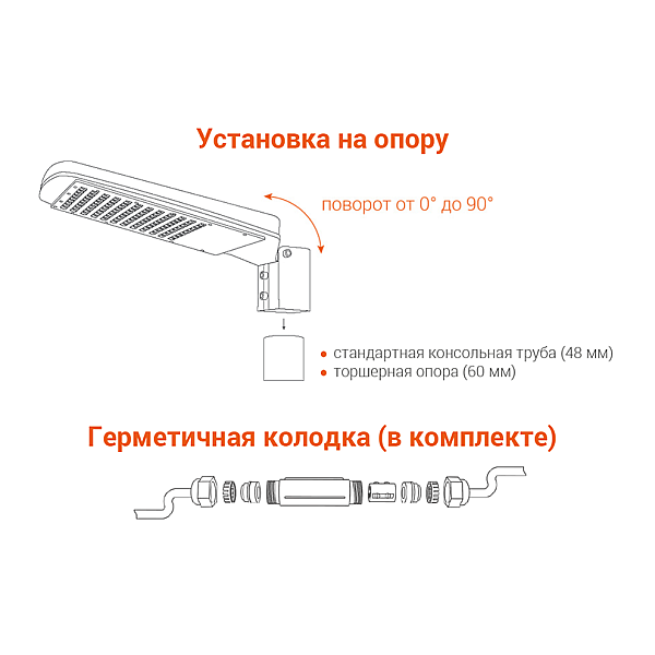 Уличный консольный светильник Wolta STL-120W03
