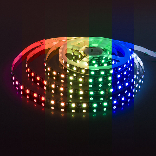 Светодиодная лента Elektrostandard 24V 14,4W 60Led 5050 IP20 RGB, Black, 5м 4690389172137