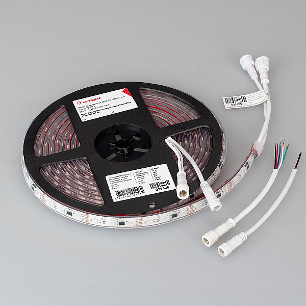 Светодиодная лента герметичная Arlight 14W/m 60LED/m 5060SMD разноцветный 5М DMX-PS-B60-12mm 12V 039605