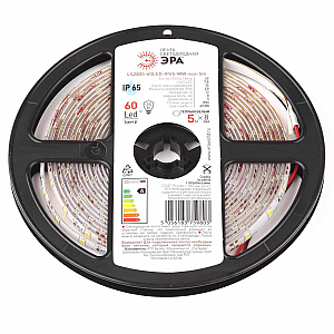 Светодиодная лента Эра 12В 2835 4,8Вт/м 3000K 5м IP65 LS2835-60LED-IP65-WW-eco-5m Б0035592