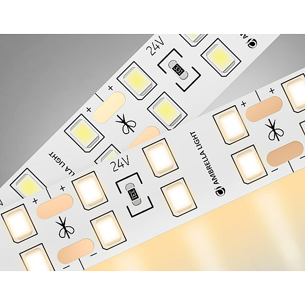 Светодиодная лента Ambrella Light 20W/m 204LED/m 2835SMD теплый белый 5M GS3601
