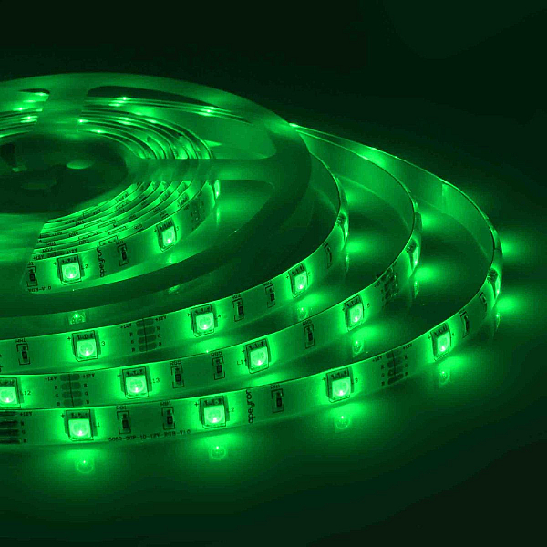 Светодиодная влагозащищенная лента Apeyron 12В 5050 7,2Вт/м RGB 5м IP65 00-41