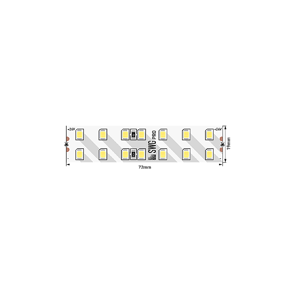 Светодиодная лента SWG PRO 24В 2835 20Вт/м 3000-3500K 5м IP20 SWG2P196-24-20-WW-20 024304