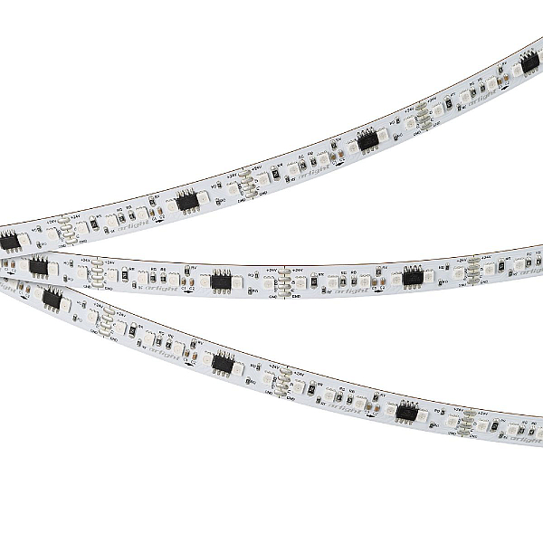 Светодиодная лента Arlight SPI-A120-10mm 24V RGB-PX6-BPT (23 W/m, IP20, 2835, 5m) 046871
