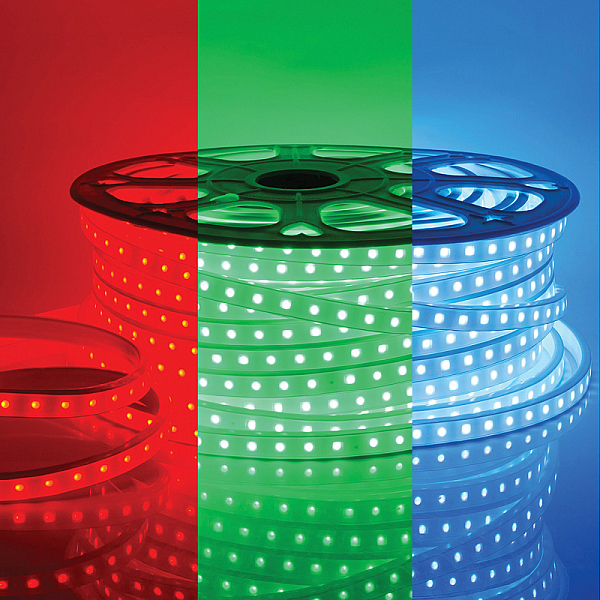 Светодиодная влагозащищенная лента Apeyron 10W/m 60LED/m 2835SMD разноцветная 50M 10-64