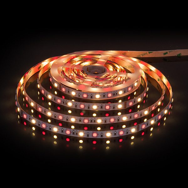 Светодиодная лента Elektrostandard 24V 14,4W 60Led 5050+5050 IP20 MIX RGB/теплый белый, 5м 4690389172250