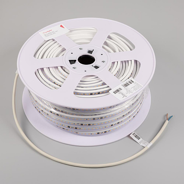 Светодиодная герметичная лента Arlight ARL-PV-A120-15mm 230V Warm3000 (15 W/m, IP65, 30m) 054704
