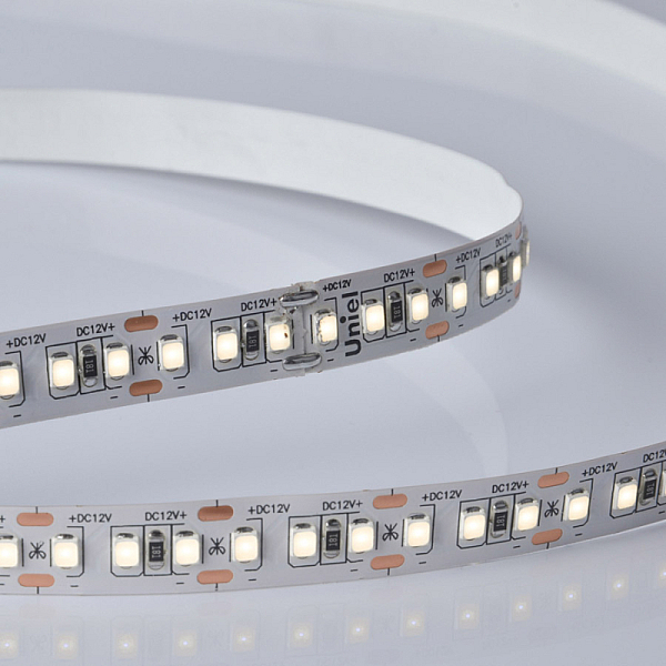 Светодиодная лента Uniel ULS-M14-2835-168LED/m-10mm-IP20-DC12V-14W/m-5M-4000K PROFI катушка в герметичной упаковке