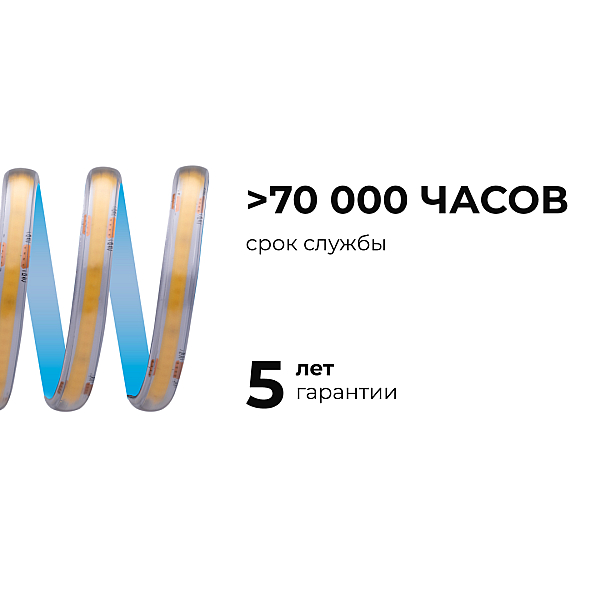 Светодиодная лента Apeyron 24В COB 12Вт/м 6500К 5м IP65 00-392