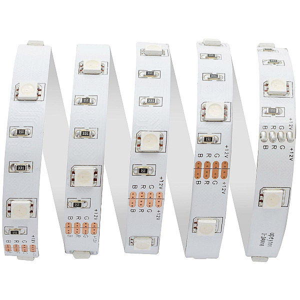 Светодиодная лента Apeyron 7,2W/m 30LED/m 5050SMD разноцветная 3M 217BL