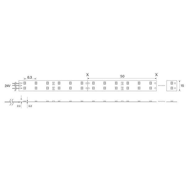 Светодиодная влагозащищенная лента Feron 19,2W/m 240LED/m 2835SMD теплый белый 5M LS615 27734
