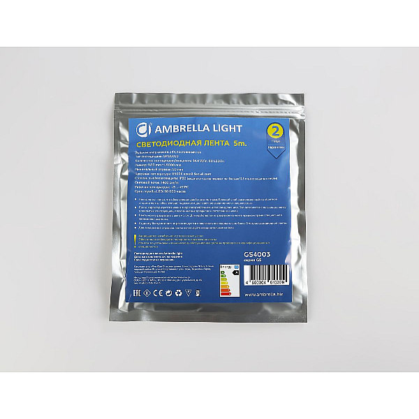 Светодиодная лента Ambrella Light 14,4W/m 60LED/m 5050SMD холодный белый 5M GS4003