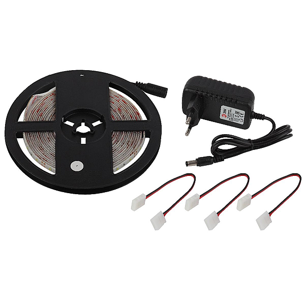 Светодиодная влагозащищенная лента ЭРА 4,8W/m 60LED/m 2835SMD холодный белый 5M 2835kit-4,8-60-12-IP65-6500-5m Б0043063