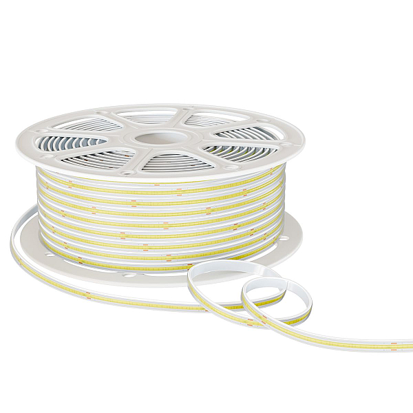 Светодиодная лента Apeyron 9W/m 240LED/m COB холодный белый 50М 10-112