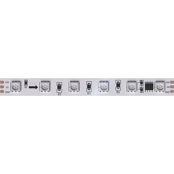 Светодиодная лента 24V 14,4W/m RGB 5м Arte Lamp SPI A2406010-05-RGB
