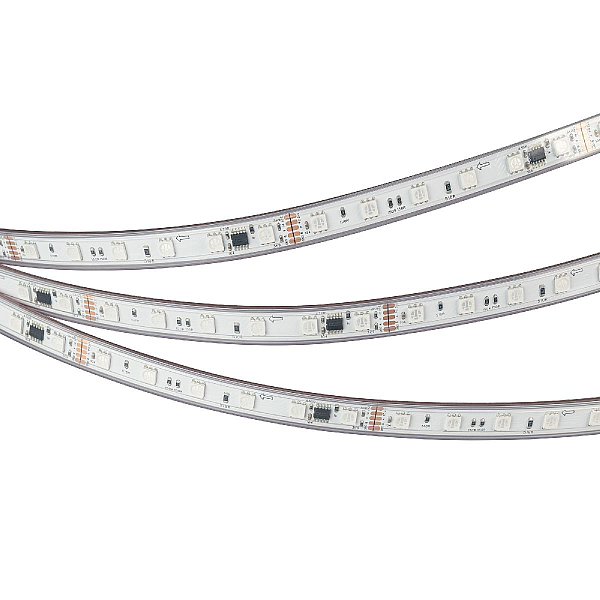 Светодиодная лента герметичная Arlight 14W/m 60LED/m 5060SMD разноцветный 5М DMX-PS-B60-12mm 24V 039182