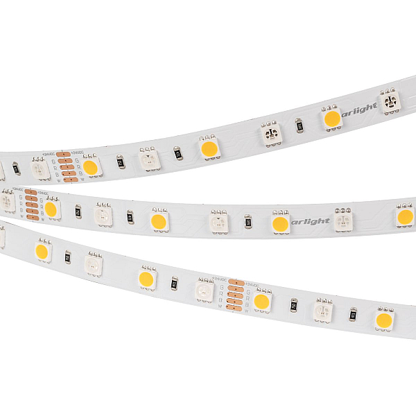 Светодиодная лента Arlight RT-B60-10mm 24V RGBW-Warm (14.4 W/m, IP20, 5m) (Открытый) 018327(3)