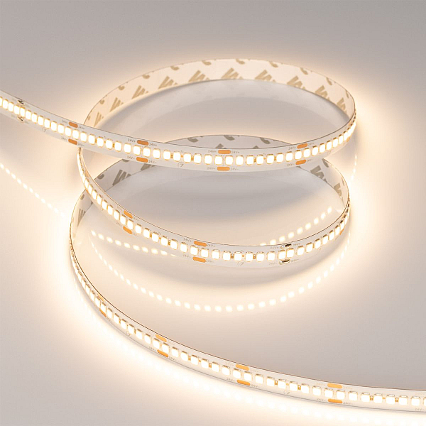 Светодиодная лента Arlight RT-A240-10mm 24V Warm3000 (22 W/m, IP20, 5m) (высок.эфф.150 лм/Вт) 038745(1)