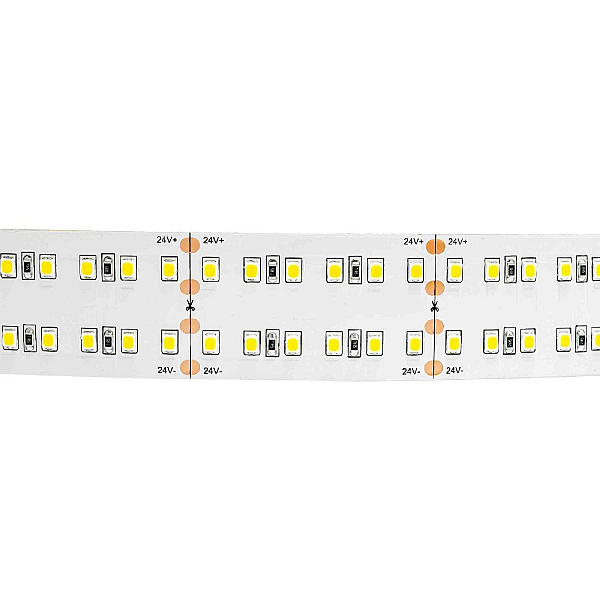 Светодиодная лента Apeyron 24В ПРО 42Вт/м smd2835 240д/м IP20 4200Лм/м 5м 3000К 00-306