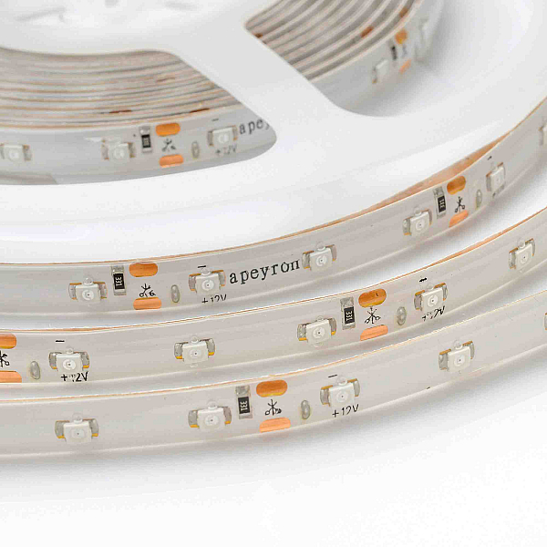 Светодиодная лента Apeyron 12В СТ 4,8Вт/м smd3528, 60д/м IP65 5м желтая 00-05