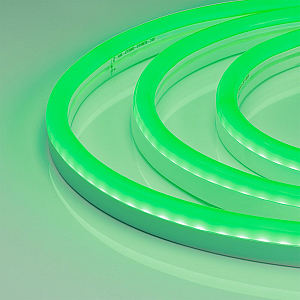 Светодиодная герметичная лента Arlight WAVE-SIDE-A120-12x25mm 230V Green (12 W/m, IP67, 50m, wire x2) 051944