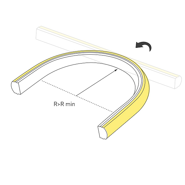 Светодиодная лента герметичная Arlight MOONLIGHT-TOP-X320-11x7mm 24V Day4000 (10 W/m, IP65, CSP, 0,5m, wire x1) (Образец) 055531