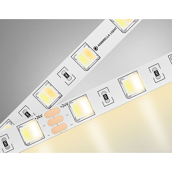Светодиодная лента Ambrella Light 14W/m 60LED/m 5050SMD теплый - холодный белый 5M GS4101