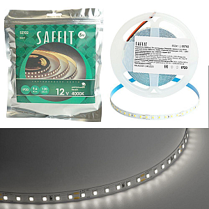 Светодиодная лента Saffit SST02 12В 9,6Вт/м 4000К 5м IP20 55241